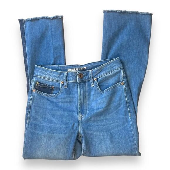 American Rag Cie Cropped Flare Jeans Sz 5 - Picture 2 of 10